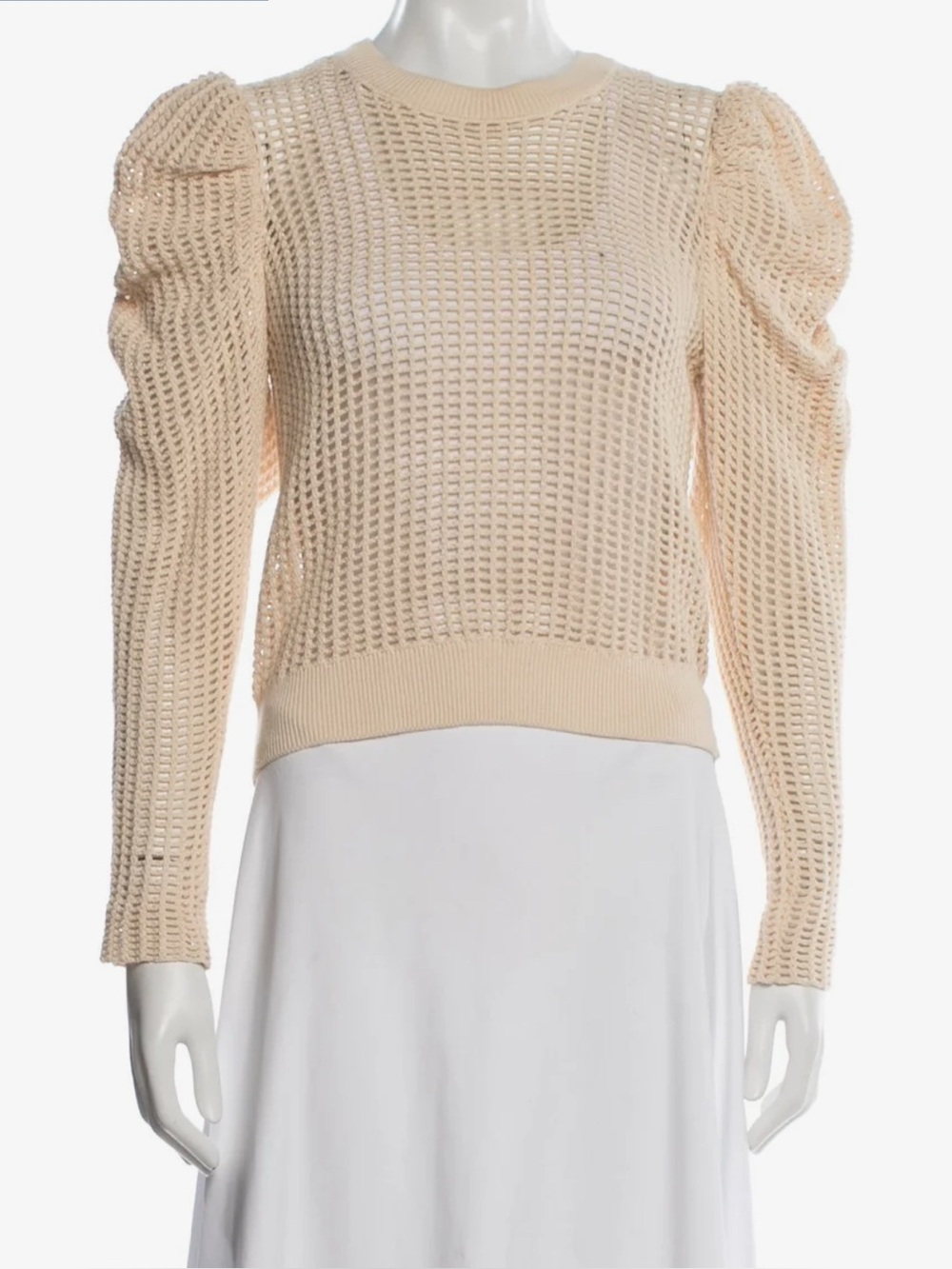 Ulla Johnson Puff-Sleeve Open Knit Sweater